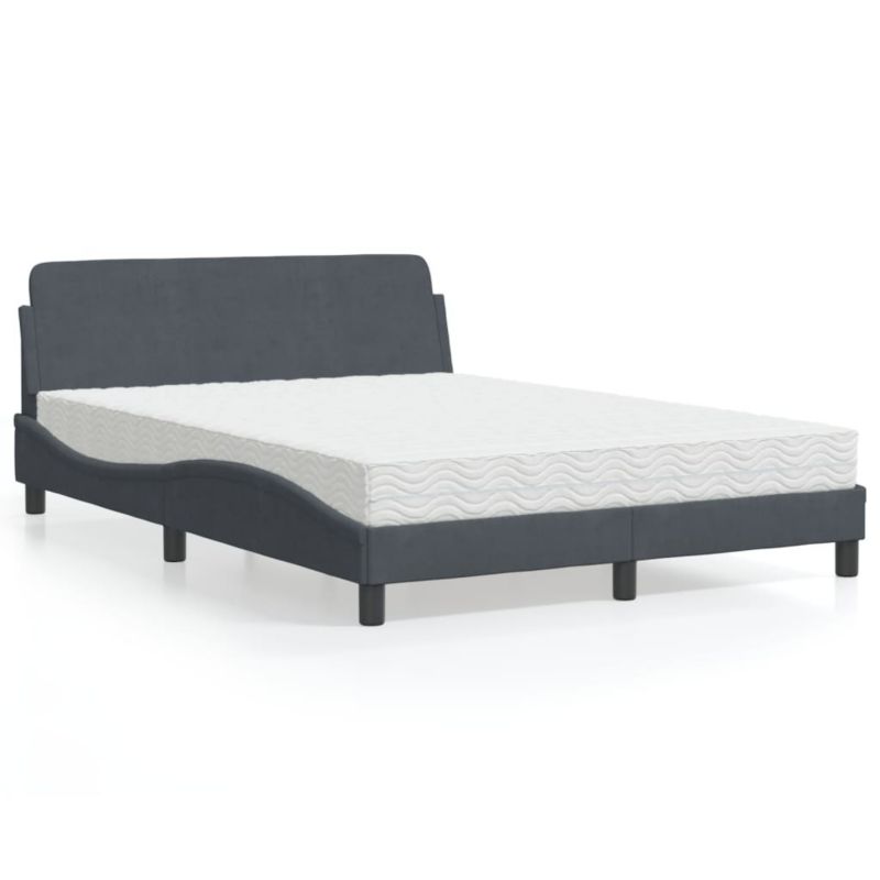Łóżko tapicerowane WaszeMeble 120x200 cm ciemnoszare WM-3208372 1 szt.