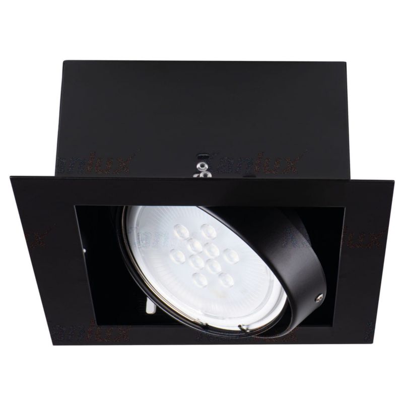 Oprawa sufitowa wpuszczana Kanlux Mateo czarna ruchoma 1 x ES111 x 25W IP20 wym: 15 x 19,5 x 19,5 cm kwadratowa - 1 szt.