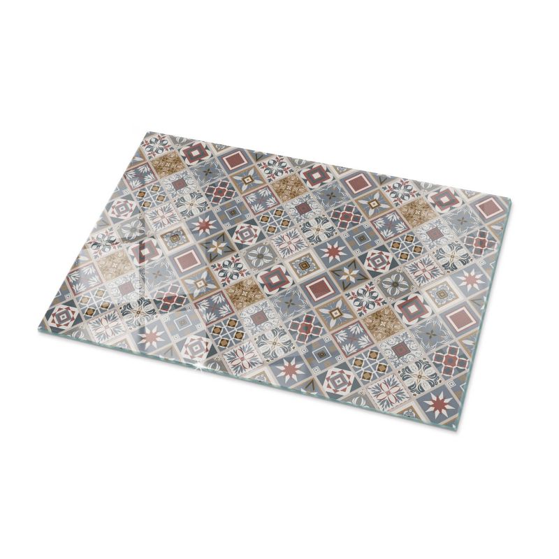Blat szklany Tulup 100x70 cm Wzór mozaikowy z ornamentami 1 szt.