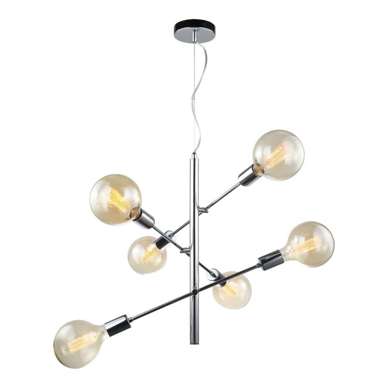 Żyrandol Italux Madalyn 4566 chromowany nowoczesny 6xE27 x 40W 1 szt.