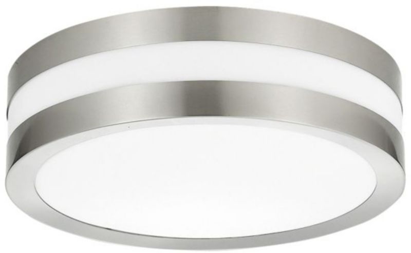 Lampa sufitowa zewnętrzna Rabalux Stuttgart chrom satynowany-biała 2 x E27 x 11W IP44 wym: 8,5 x 28,5 x 28,5 cm - 1 szt.