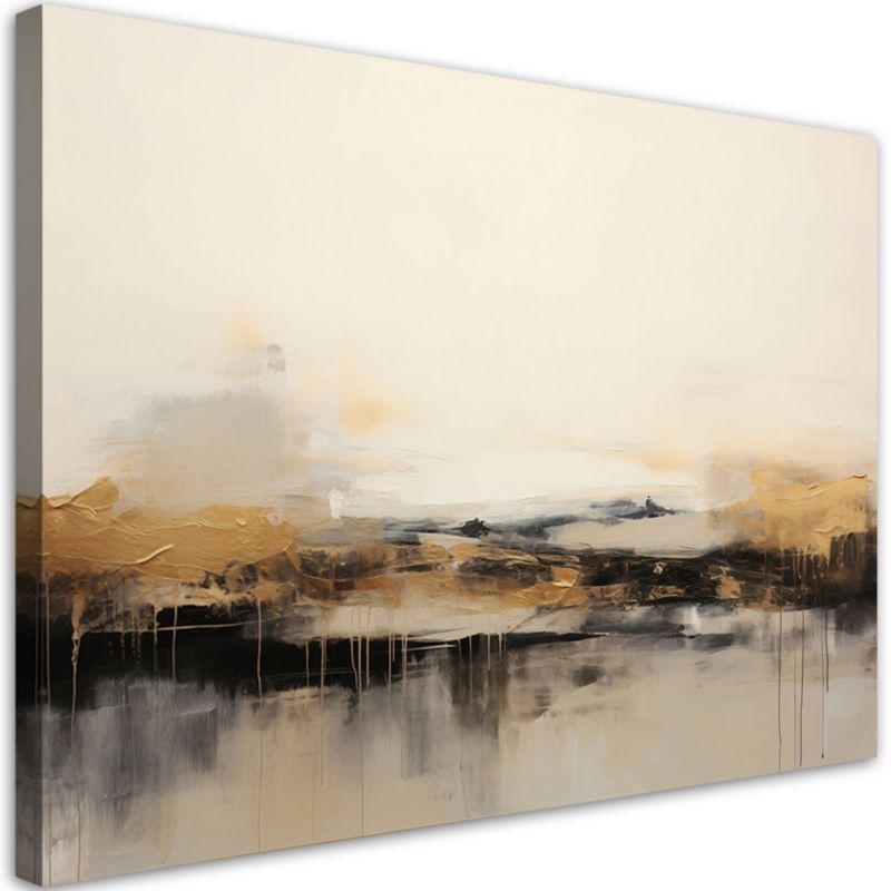 Obraz na płótnie Feeby Nowoczesna Abstrakcja Beżowy 100x70cm 1szt