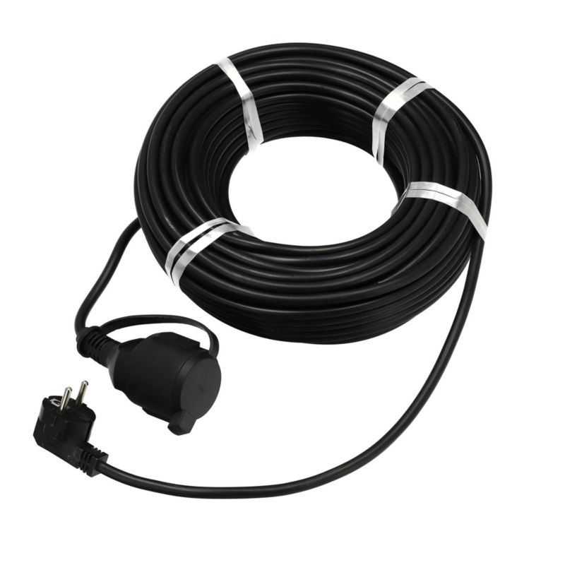 Przedłużacz HOROZ czarny Schuko 25 m 3x1,5 mm IP44 1 szt.