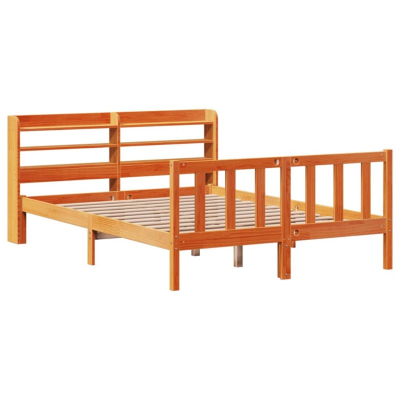 Łóżko drewniane WaszeMeble 140x200 cm brąz WM-3306598 1 szt.