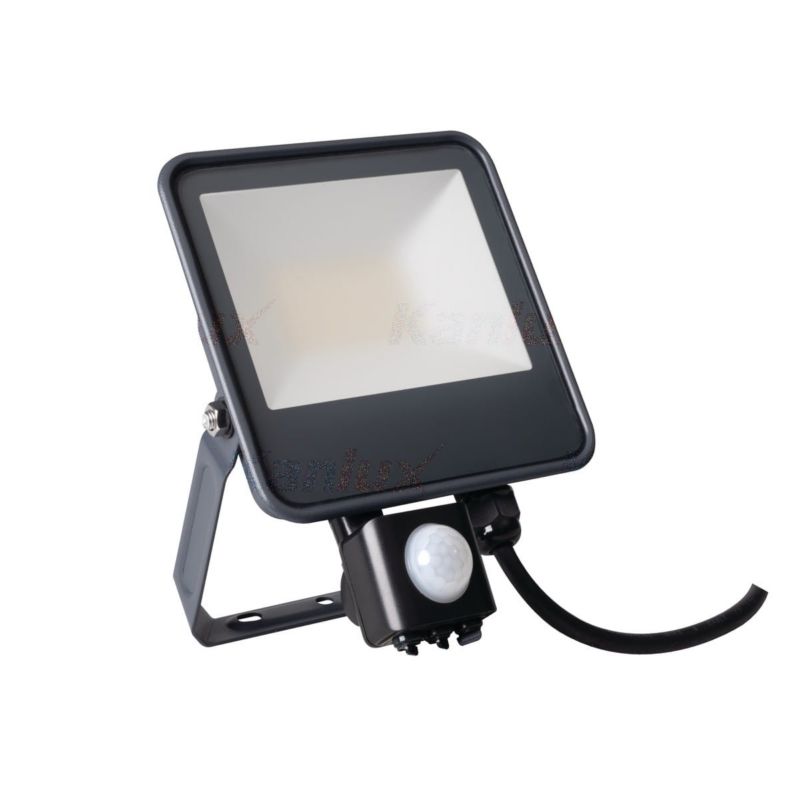 Naświetlacz LED z czujnikiem ruchu Kanlux czarno-transparentny LED 10W 4000K 1200lm IP44 wym: 16,4 x 13,5 x 5,6 cm - 1 szt.
