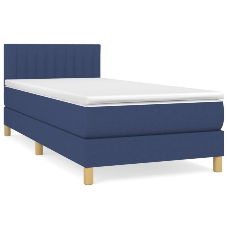 Łóżko kontynentalne WaszeMeble 90x190 cm niebieskie WM-3140743 1 szt.
