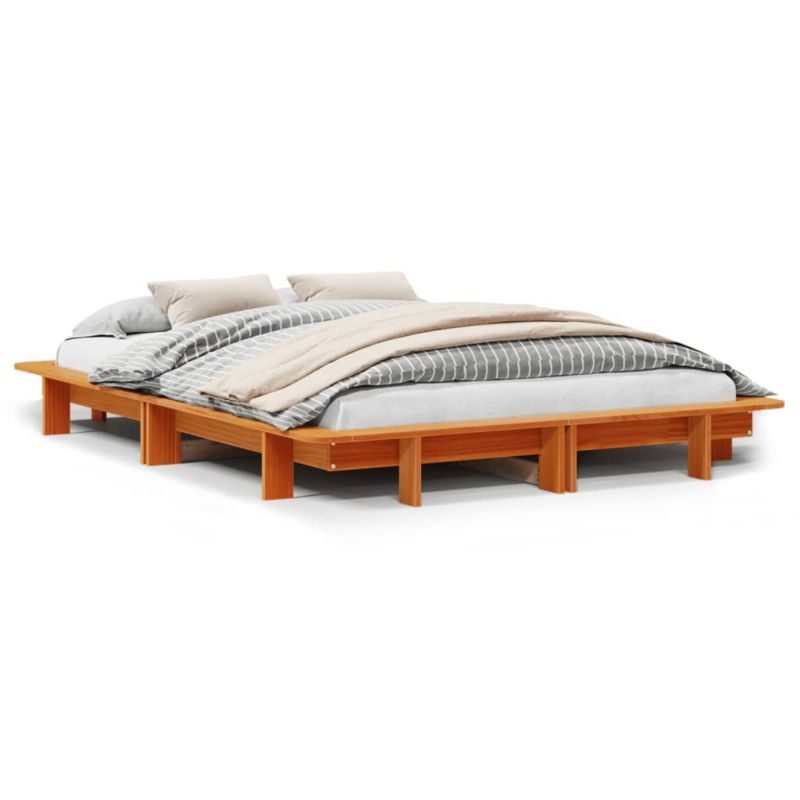 Łóżko drewniane WaszeMeble 150x200 cm brąz WM-850658 1 szt.
