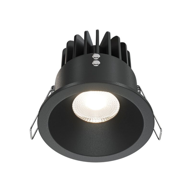 Oprawa sufitowa wpuszczana Maytoni Zoom łazienkowa czarna LED 12W 4000K 970lm IP65 wym: 8,5 x 8,5 x 8,5 cm okrągła - 1 szt.