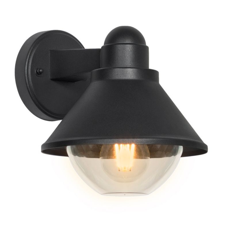 Kinkiet ścienny zewnętrzny Candellux Saginia czarny 1 x E27 x 40W IP44 wym: 20,5 x 23,5 x 19,5 cm - 1 szt.