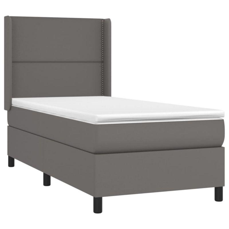 Łóżko kontynentalne WaszeMeble 90x190 cm szara WM-3139299 1 szt.