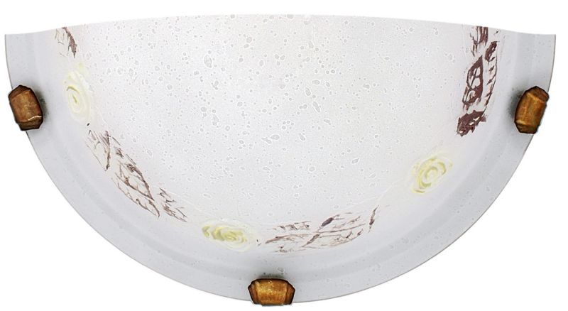 Plafon sufitowy Candellux Róża mosiądz-biały 1 x E27 x IP20 wym: 15 x 30 x 9 cm - 1 szt.