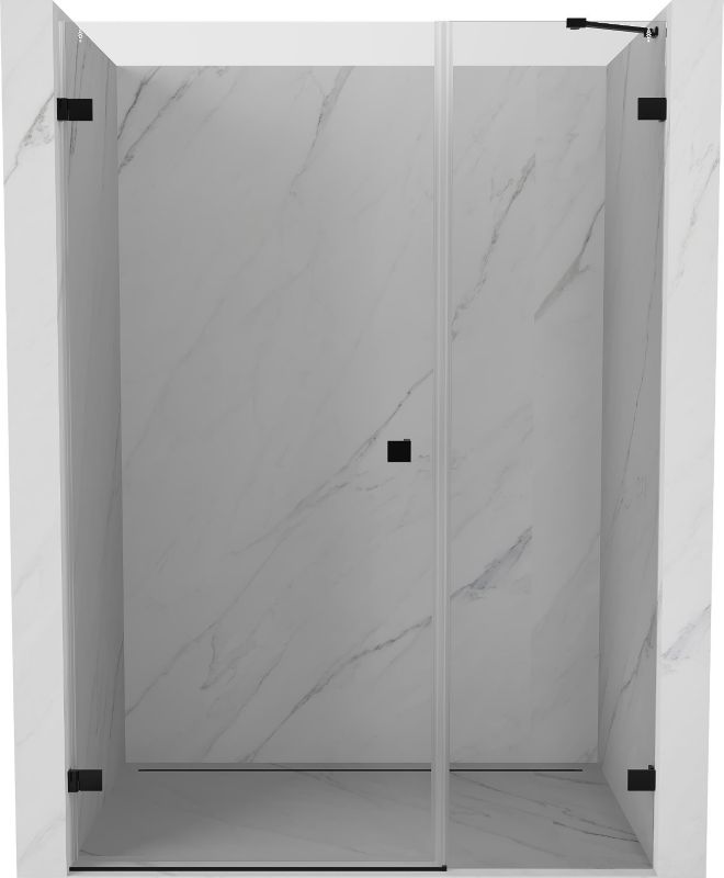 Drzwi prysznicowe uchylne Mexen Lunar-B czarne 125 cm 1 szt.