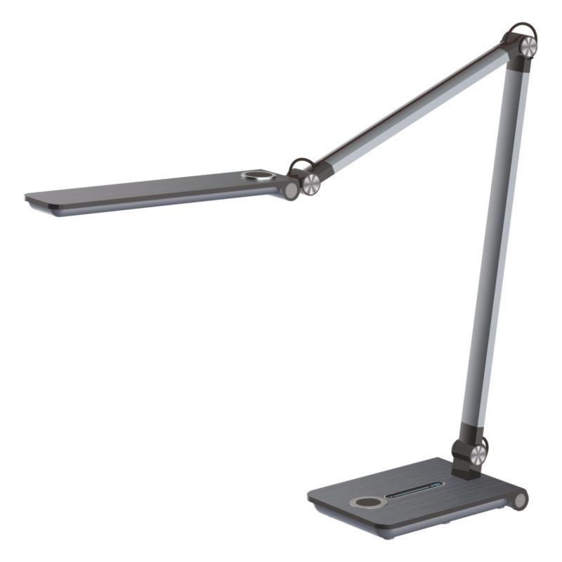 Lampka biurkowa Kaja Rico czarno-aluminiowy LED 10W 3000K-6500K 650lm IP20 wym: 77 x 15 x 57 cm metal - 1 szt.