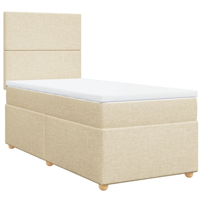 Łóżko kontynentalne WaszeMeble 90x200 cm kremowe WM-3293461 1 szt.