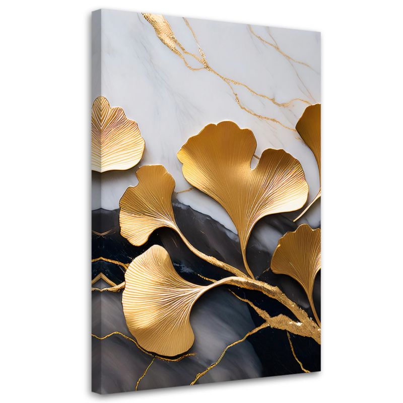 Obraz nowoczesny Feeby Kwiaty Ginko Glamour Marmur 40x60cm 1szt