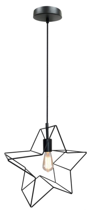 Lampa sufitowa Candellux Gwiazdka czarna wym: 120 x 37 x 15 cm 1xE27 x 60W 1 szt.