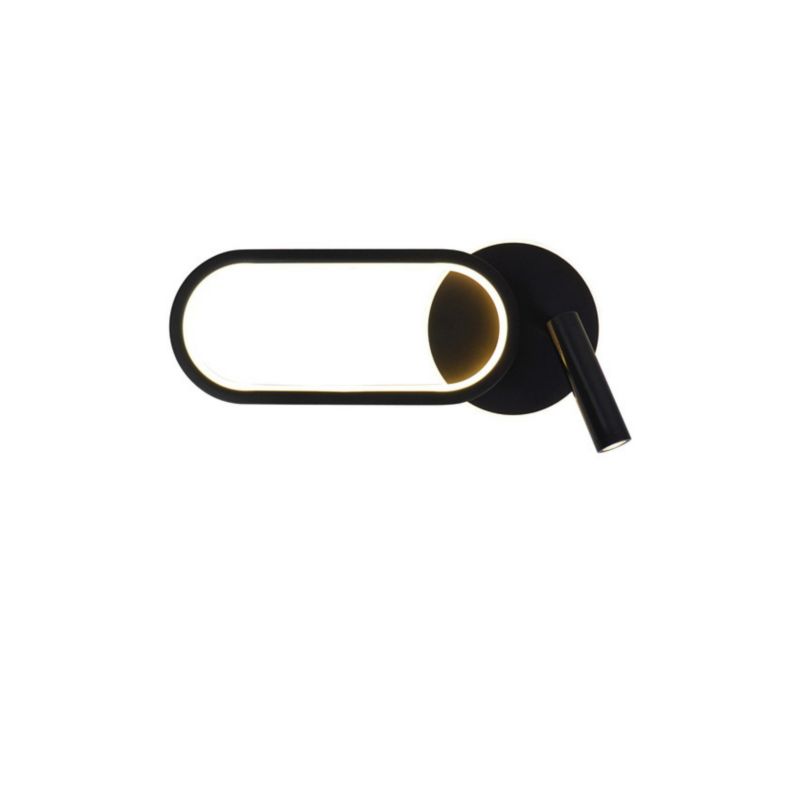 Kinkiet ścienny Candellux Monet czarny LED 13W 3000K-6000K 800lm wym: 35 x 15 x 6,5 cm - 1 szt.