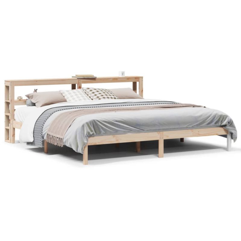 Łóżko drewniane WaszeMeble 200x200 cm brązowe WM-3305730 1 szt.