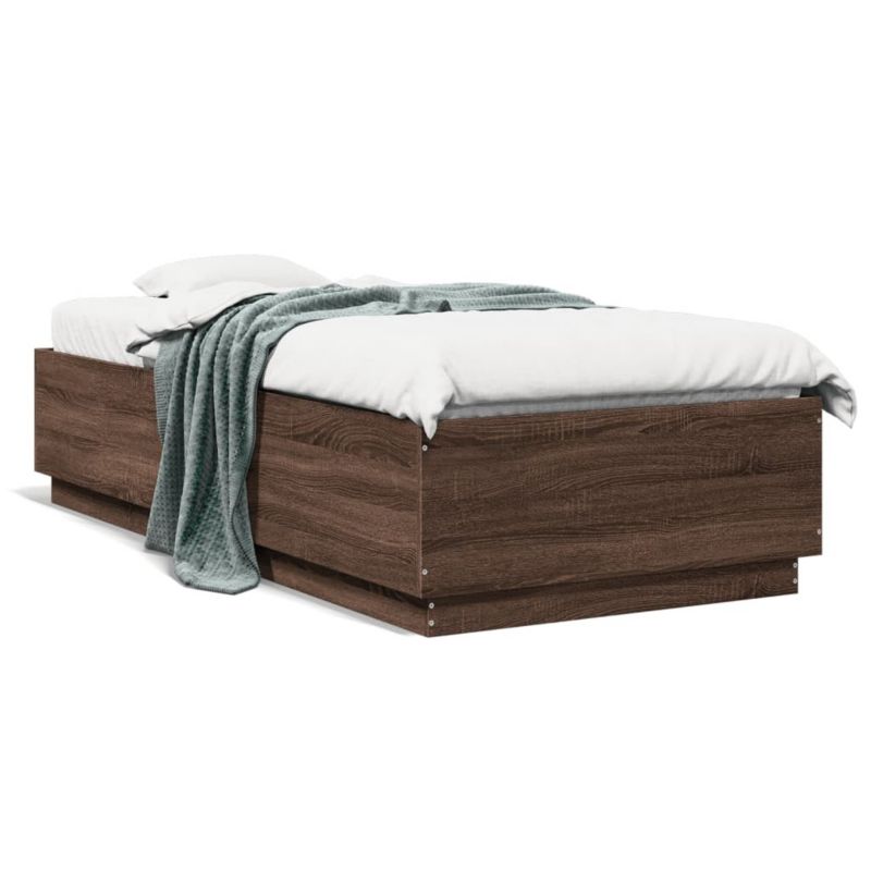 Łóżko drewniane WaszeMeble 100x200 cm brązowy WM-3209722 1 szt.