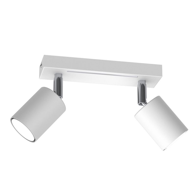 Lampa sufitowa Luminex Striper biały mat-chromowana Listwa z lampami 2 x GU10 x 8W wym: 14,5 x 20 x 5,5 cm - 1 szt.