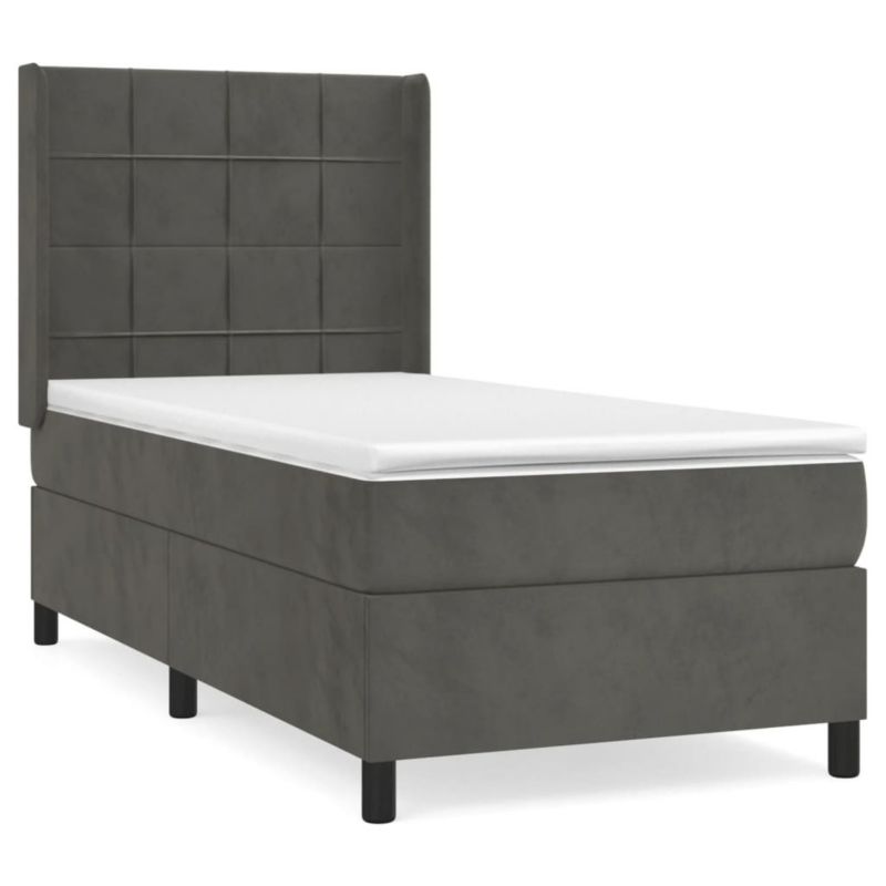 Łóżko kontynentalne WaszeMeble 90x200 cm ciemnoszary WM-3132658 1 szt.