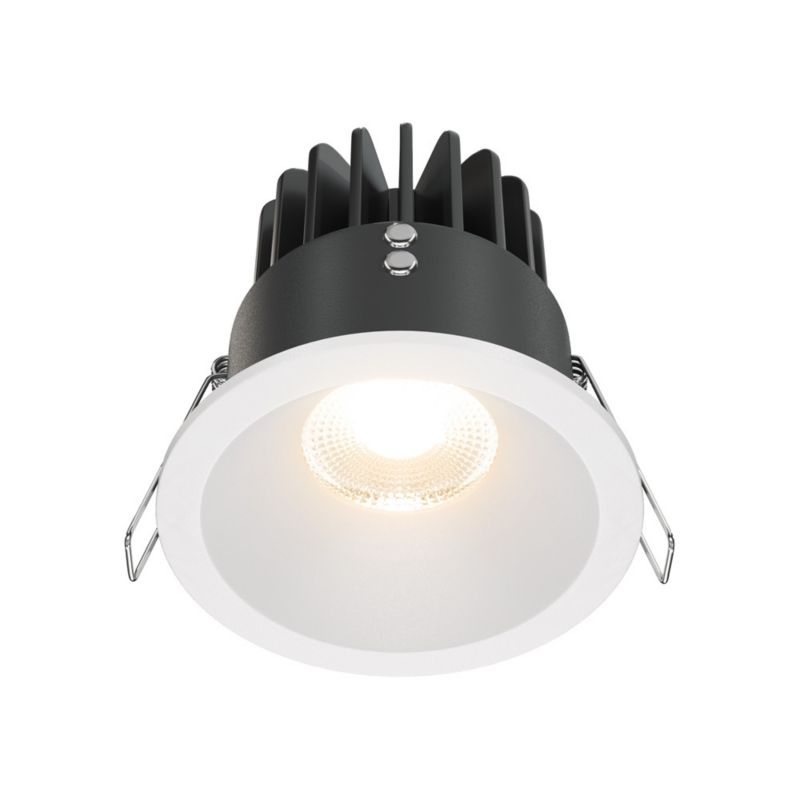 Oprawa sufitowa wpuszczana Maytoni Zoom łazienkowa biała LED 12W 3000K 910lm IP65 wym: 8,5 x 8,5 x 8,5 cm okrągła - 1 szt.