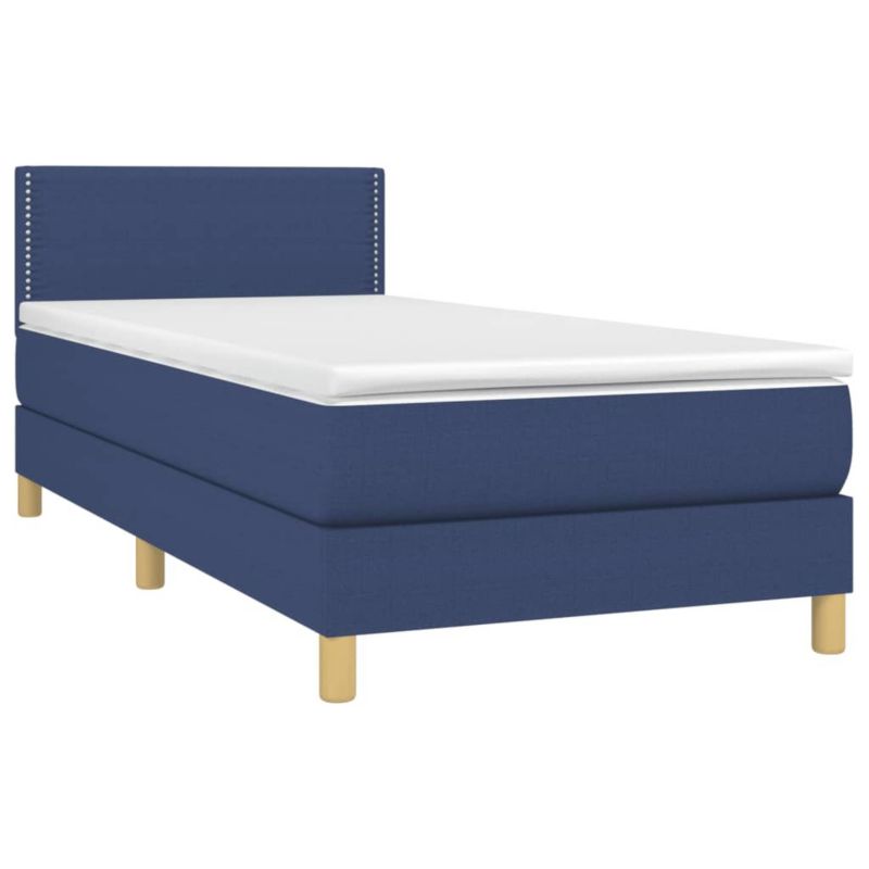 Łóżko kontynentalne WaszeMeble 100x200 cm niebieskie WM-3133619 1 szt.