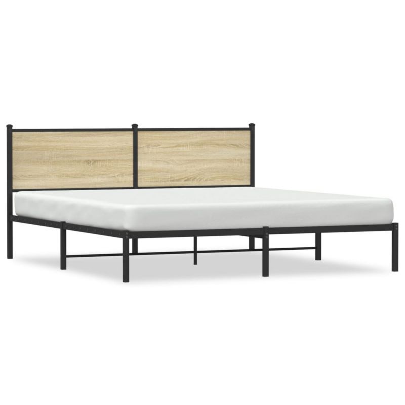 Łóżko metalowe WaszeMeble 180x200 cm dąb sonoma WM-4007720 1 szt.