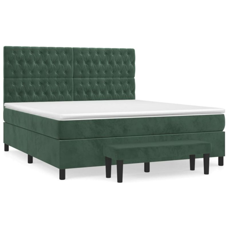 Łóżko kontynentalne WaszeMeble 180x200 cm ciemnozielone WM-3138040 1 szt.