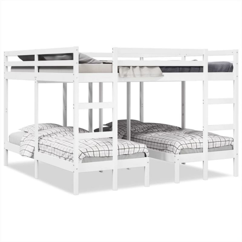 Łóżko piętrowe WaszeMeble 80x200 cm białe WM-3308584 1 szt.