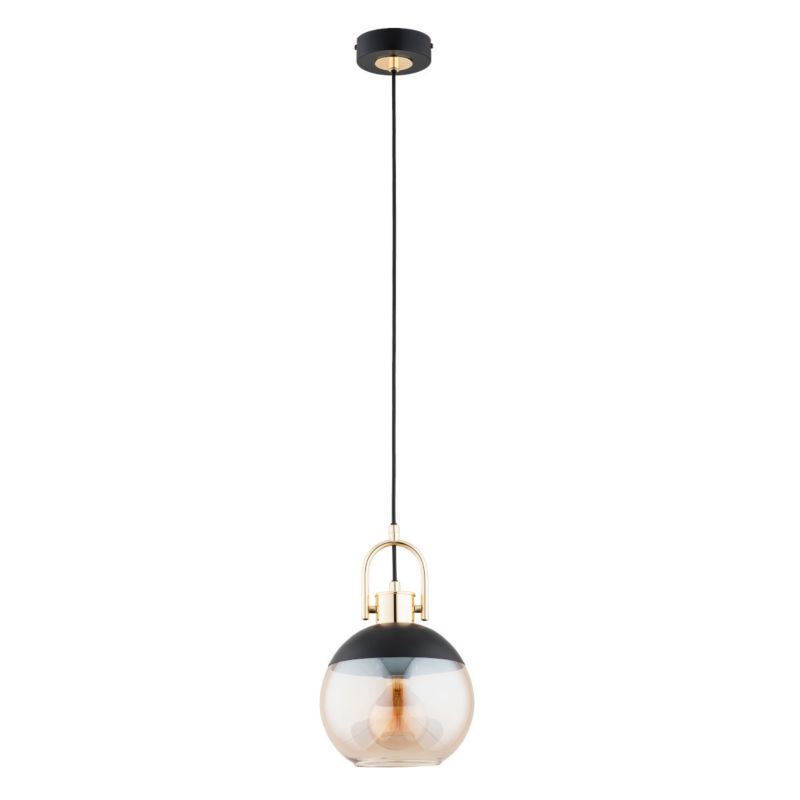 Lampa wisząca Alfa Hilto czarno-złota-bursztynowy wym: 95 x 20 x 20 cm 1xE27 x 15W 1 szt.