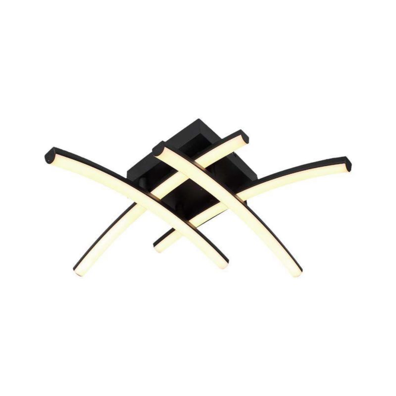 Lampa sufitowa wisząca V-TAC Vt-7790 czarna wym: 12,5 x 44,5 x 44,5 cm wbudowany LED 24W 1 szt.