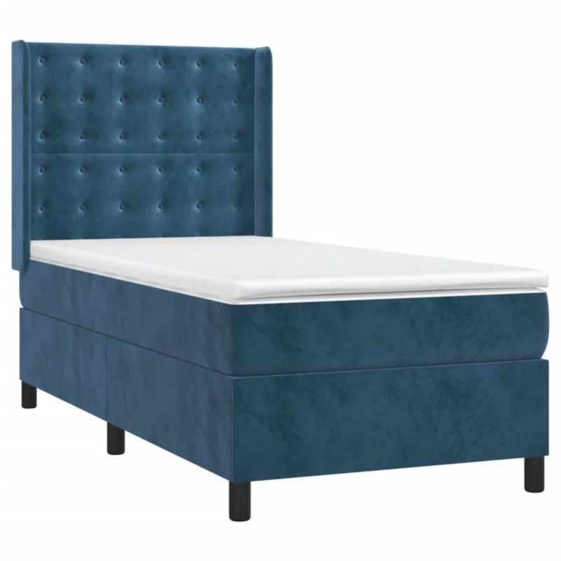 Łóżko kontynentalne WaszeMeble 90x200 cm niebieski WM-3139785 1 szt.