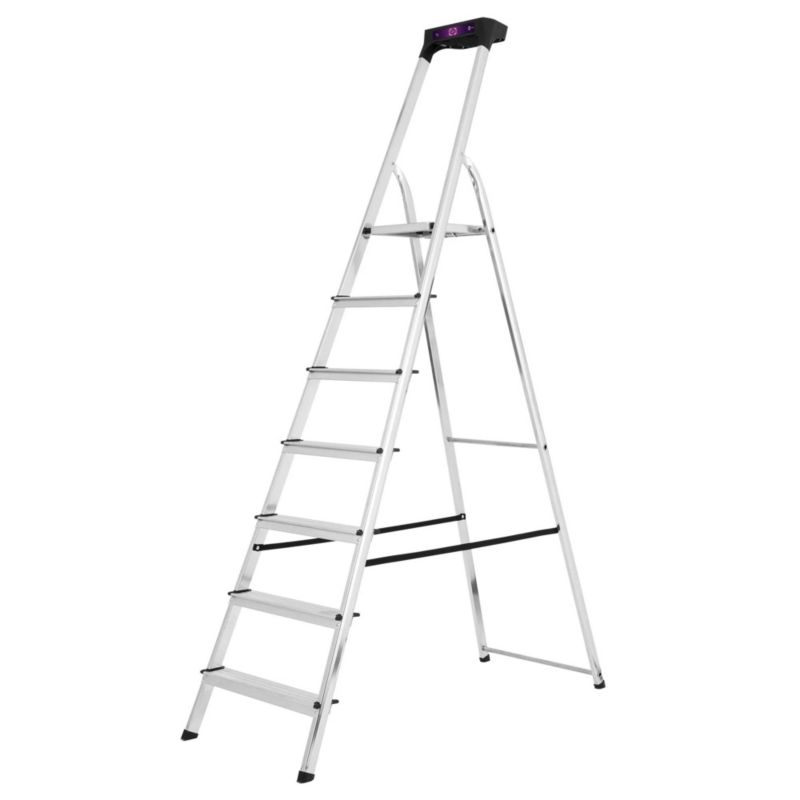 Drabina aluminiowa 7-stopniowa Bayersystem SMART COMPACT BS-DA7 z mechatronicznym systemem kontroli stabilności 1 szt.