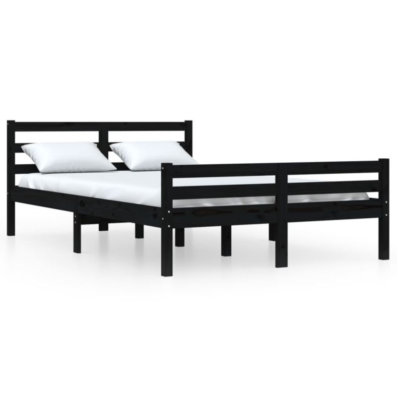 Łóżko drewniane WaszeMeble 140x190 cm czarna WM-814803 1 szt.