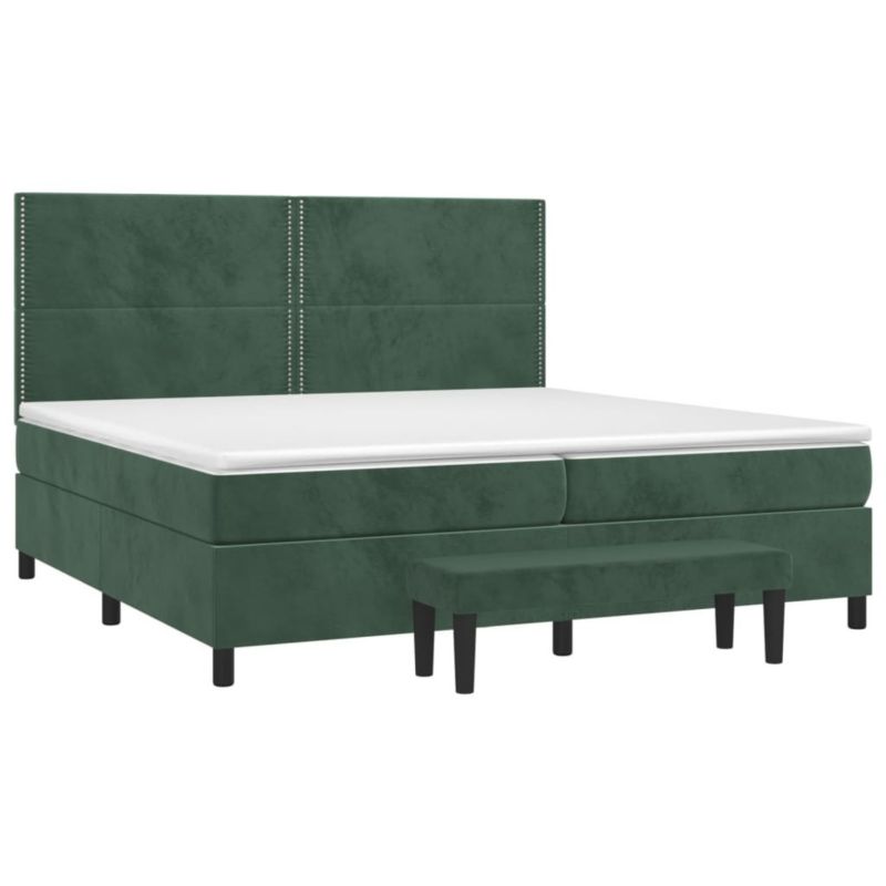 Łóżko kontynentalne WaszeMeble 200x200 cm zielone WM-3137806 1 szt.