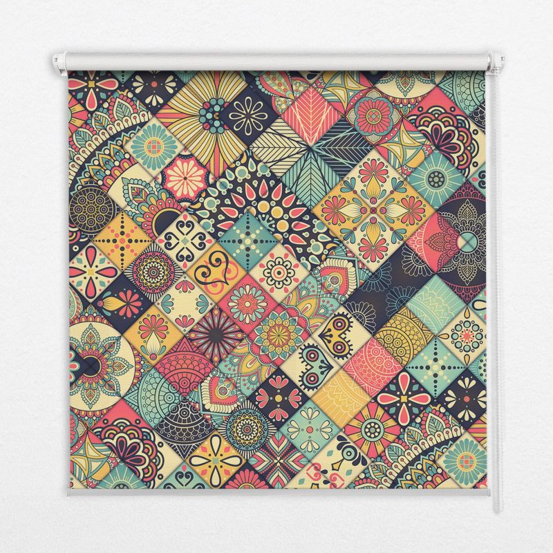 Roleta do salonu Tulup 130x240 cm Kolorowe Kafle 1 szt.
