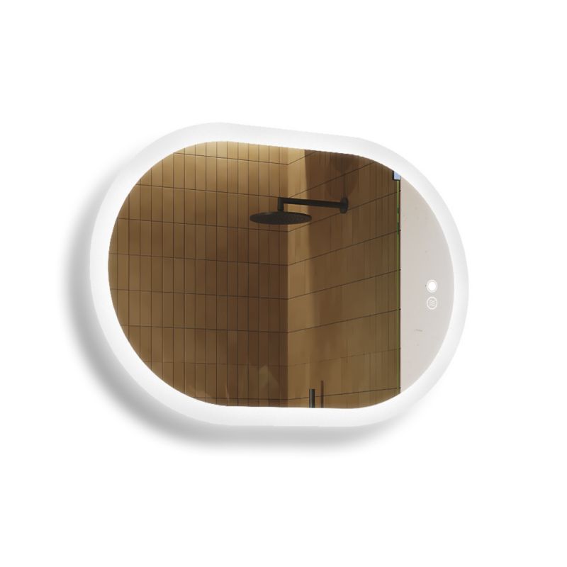 Lustro łazienkowe Artforma LED 100x70cm owalne LED Dual włącznik mata grzewcza POK230 1szt.