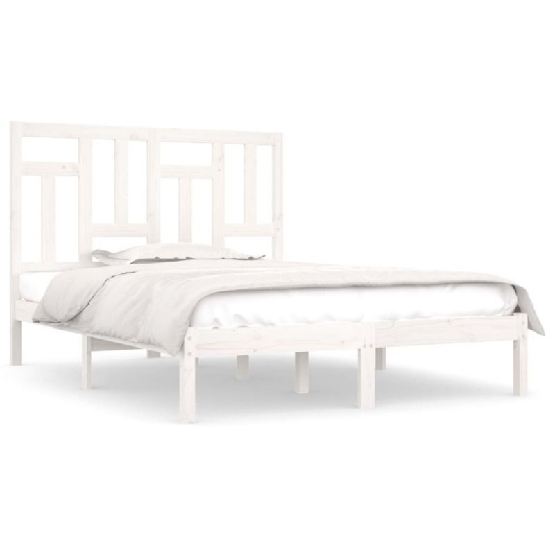 Łóżko drewniane WaszeMeble 200x200 cm białe WM-3104564 1 szt.