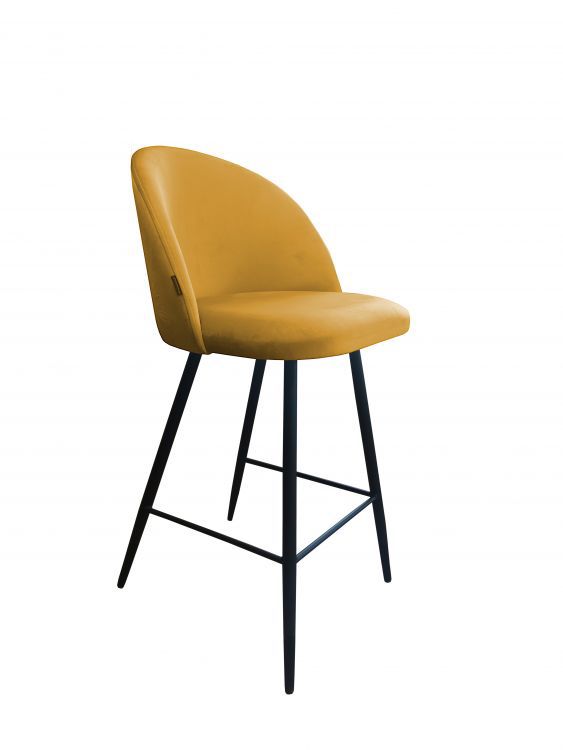 Hoker niski CLAUDINE VELVET musztardowy/curry ATOS 1 szt.