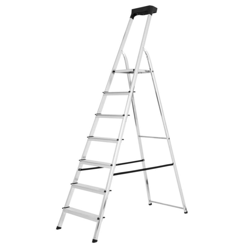 Drabina aluminiowa Bayersystem 7-stopniowa SMART COMPACT BS-DA7 z półką 150kg 1 szt.