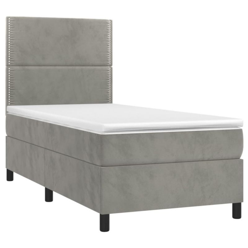 Łóżko kontynentalne WaszeMeble 90x190 cm szare WM-3136035 1 szt.