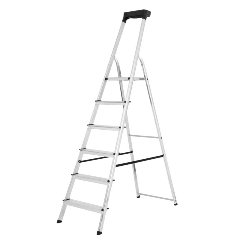 Drabina aluminiowa Bayersystem 6-stopniowa SMART COMPACT BS-DA6 z półką 150kg 1 szt.