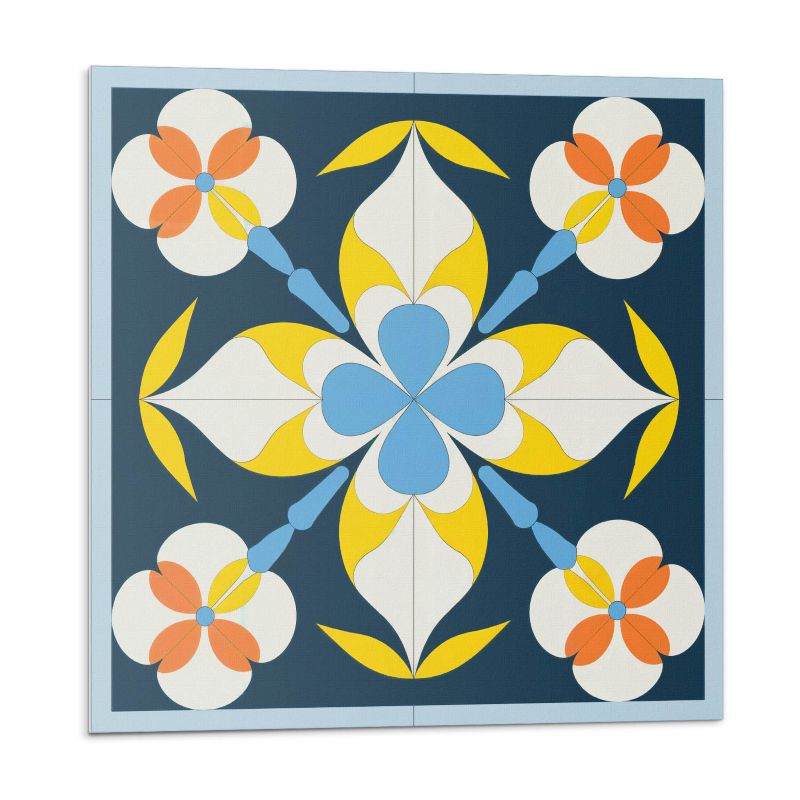 Kafelki samoprzylepne Wallfluent 30x30 cm Roślinny design 9 szt.