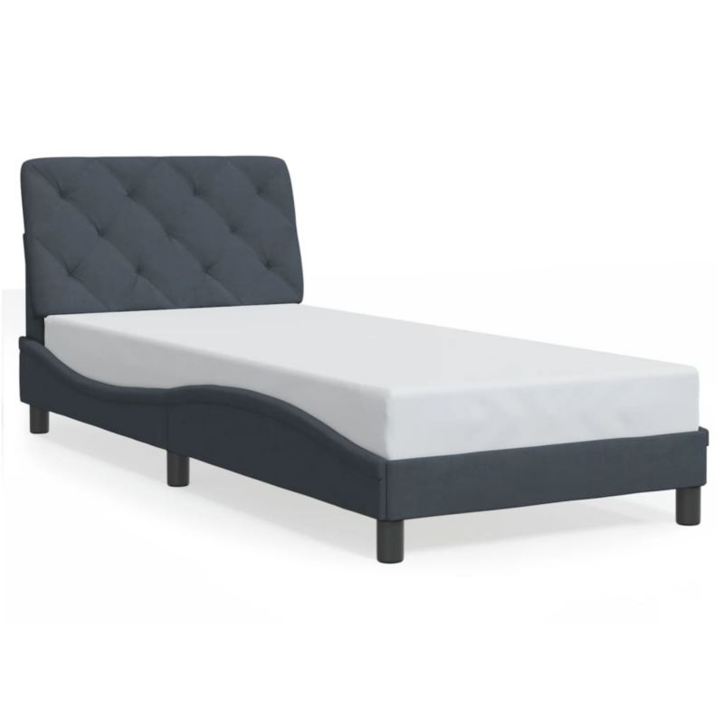 Łóżko tapicerowane WaszeMeble 90x200 cm ciemnoszara WM-3213832 1 szt.