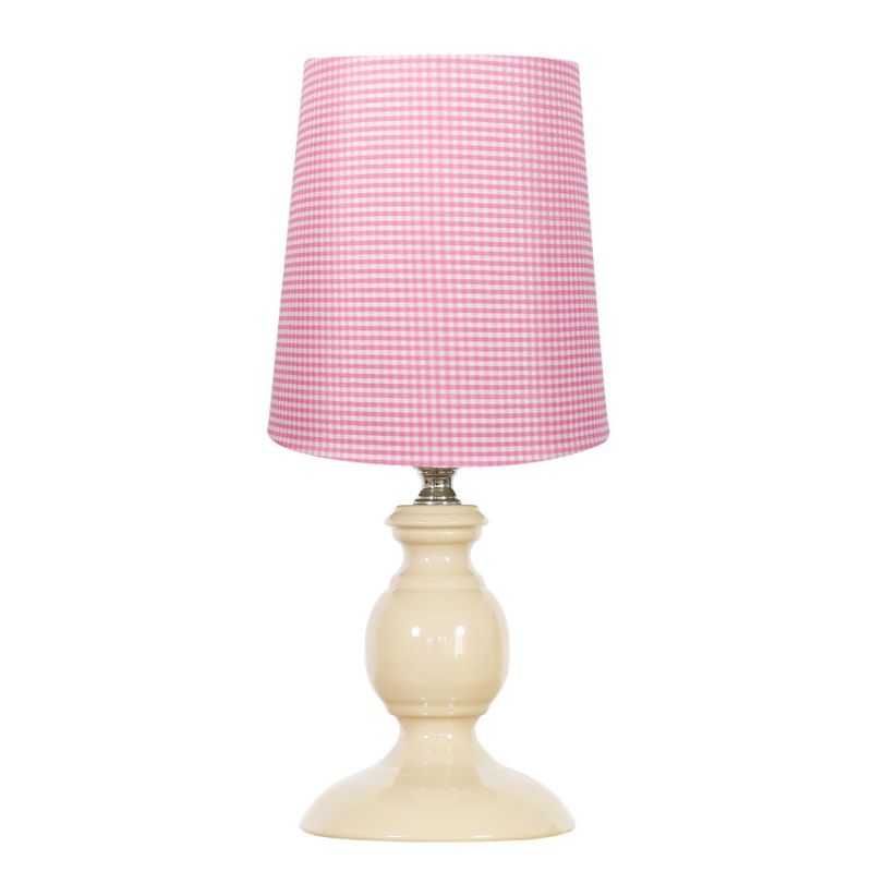 Lampka stołowa Candellux Spinel różowo-kremowa 1 x E14 x 40W IP20 wym: 30 x 14 x 14 cm tkanina - 1 szt.