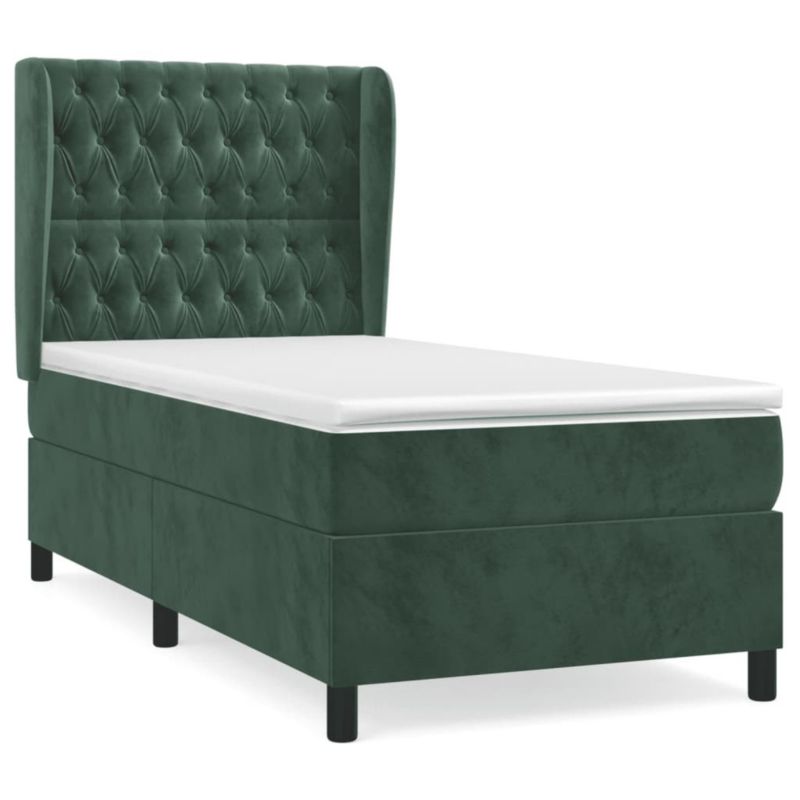 Łóżko kontynentalne WaszeMeble 90x190 cm zielone WM-3129366 1 szt.
