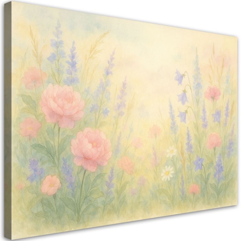 Obraz do salonu sypialni jadalni Feeby Polne kwiaty we mgle 90x60cm 1szt