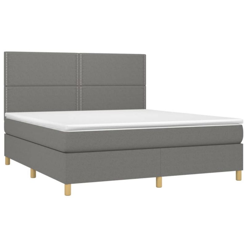 Łóżko kontynentalne WaszeMeble 160x200 cm ciemnoszara WM-3135366 1 szt.