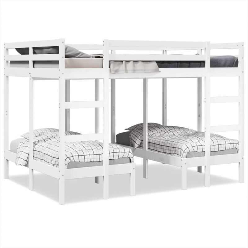 Łóżko piętrowe WaszeMeble 70x140 cm białe WM-3308578 1 szt.
